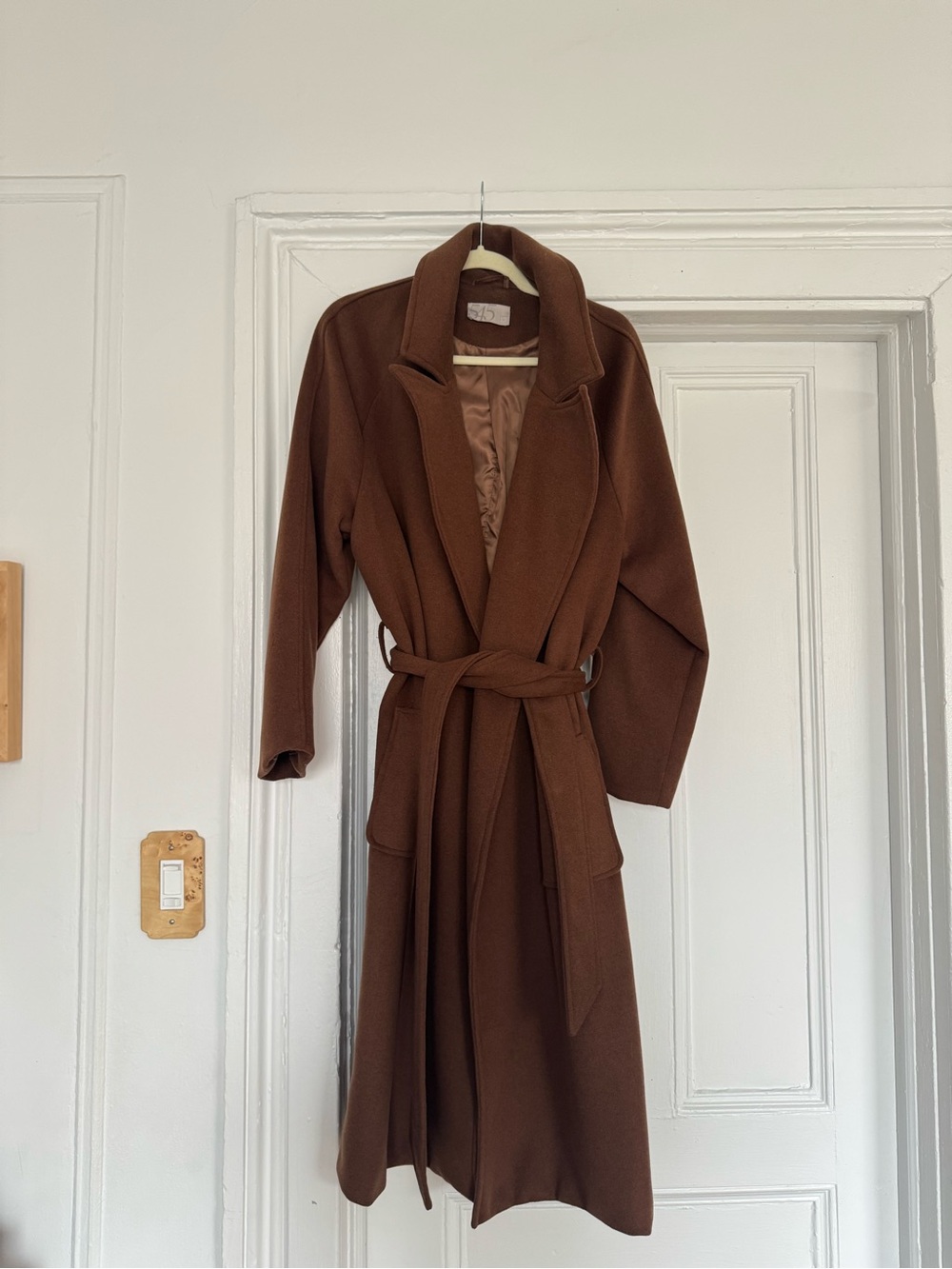 Modern Citizen Brown Long Wool-Blend Coat - Picture 3 of 4